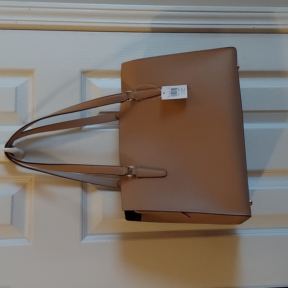 Coach Taupe Oxblood Pebbled Leather Handbag "Tatum" BNWT - AUTHENTICATED ◇ - Picture 7 of 14